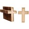 Unfinished Wood Cutout - 50-Pack Wooden Cross, Wood Pieces, Wood Shapes, for Wooden Craft DIY Projects, Sunday School, Church, Home Wall Decoration, 4 x 2.7 x 0.4 Inches